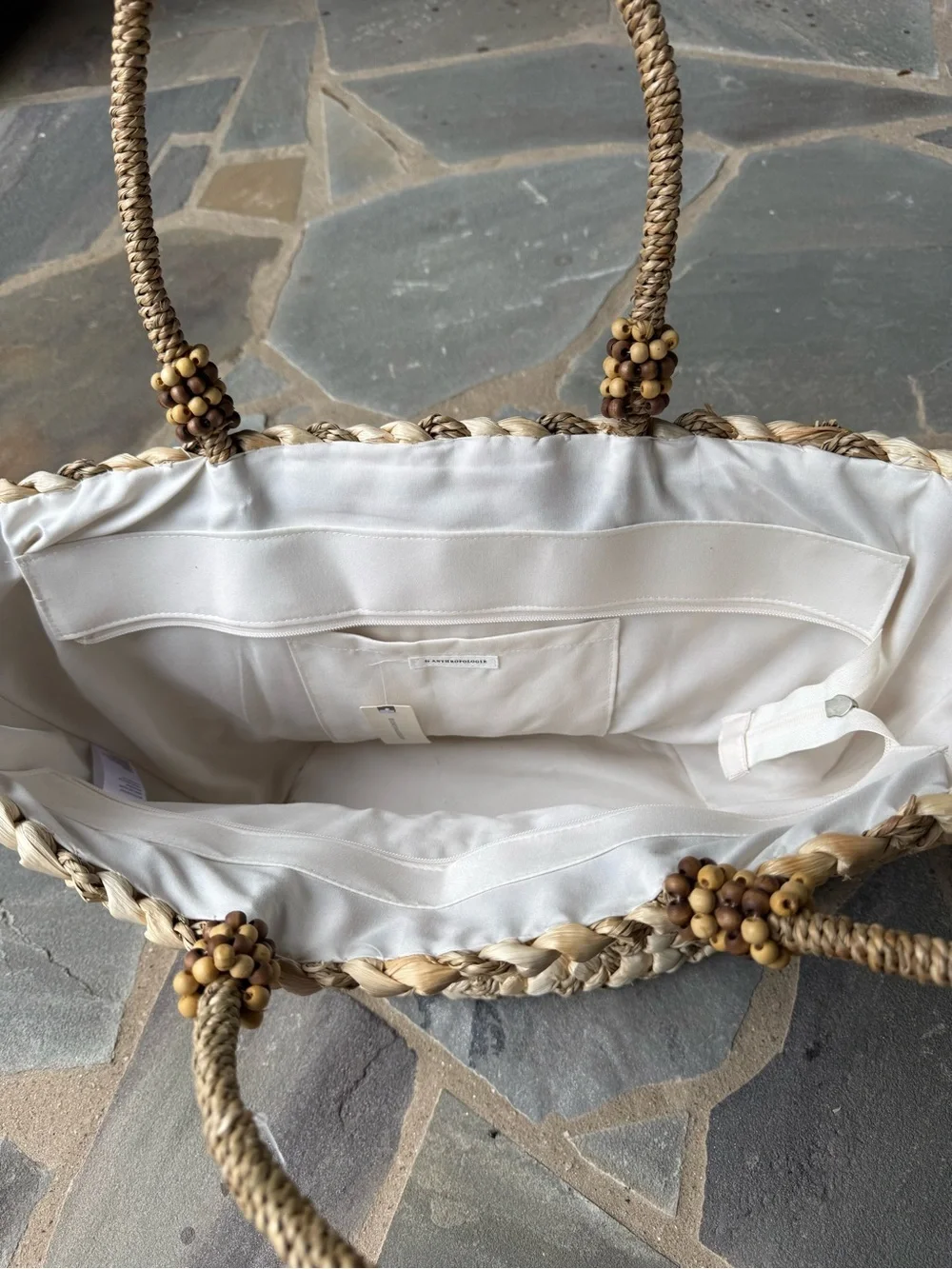 Puffy Raffia Tote Bag
